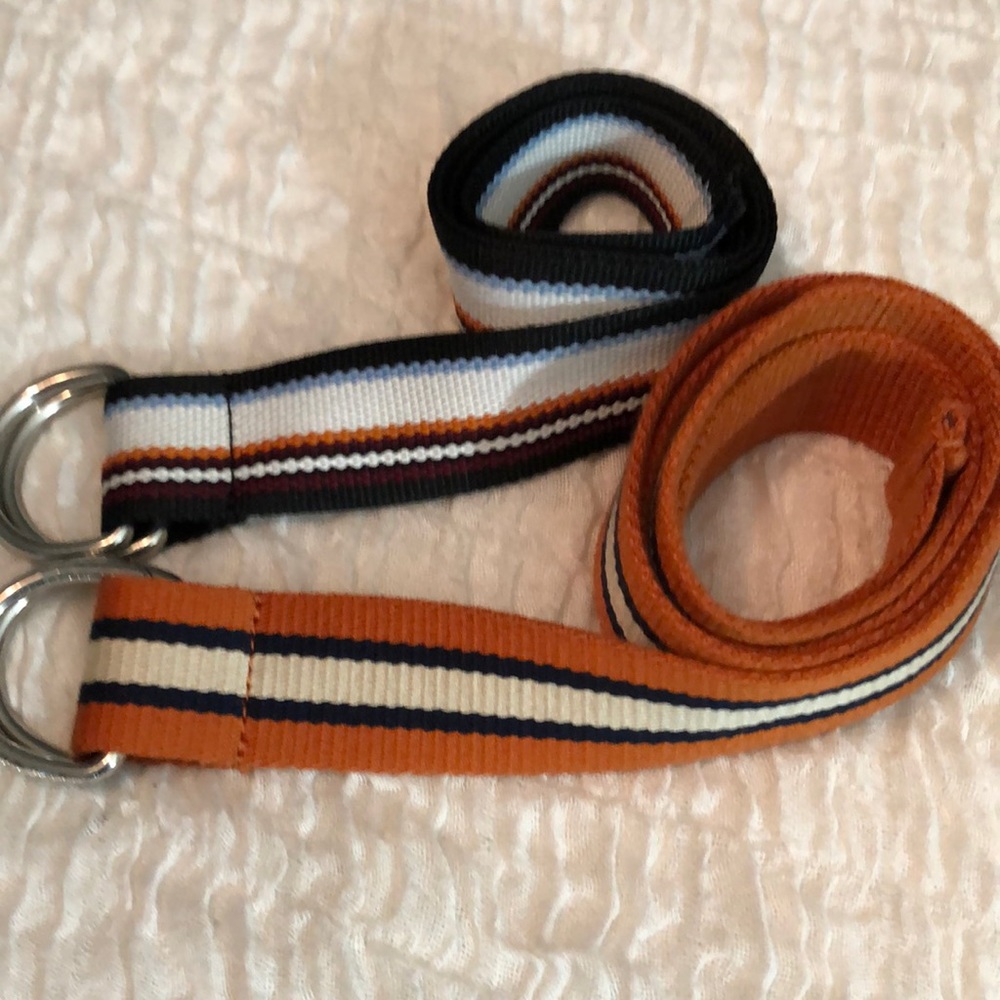 Striped Orange and Black Women's Belt